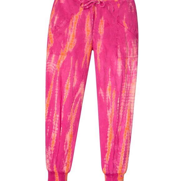 abacaxi Pants - Abacaxi Pink Orange Tie Dye Jogger Pants | Size S–L | Ethical Slow Fashion